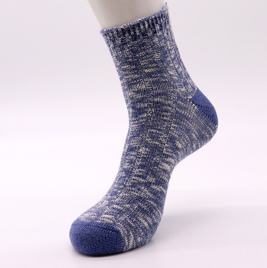 Blue middle size good design cotton socks