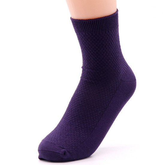 紫色耐穿舒适棉袜