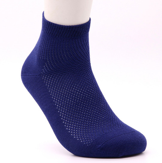Dark blue middle size comfortable durable cotton socks
